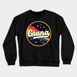 Giana // Rainbow In Space Vintage Style Crewneck Sweatshirt